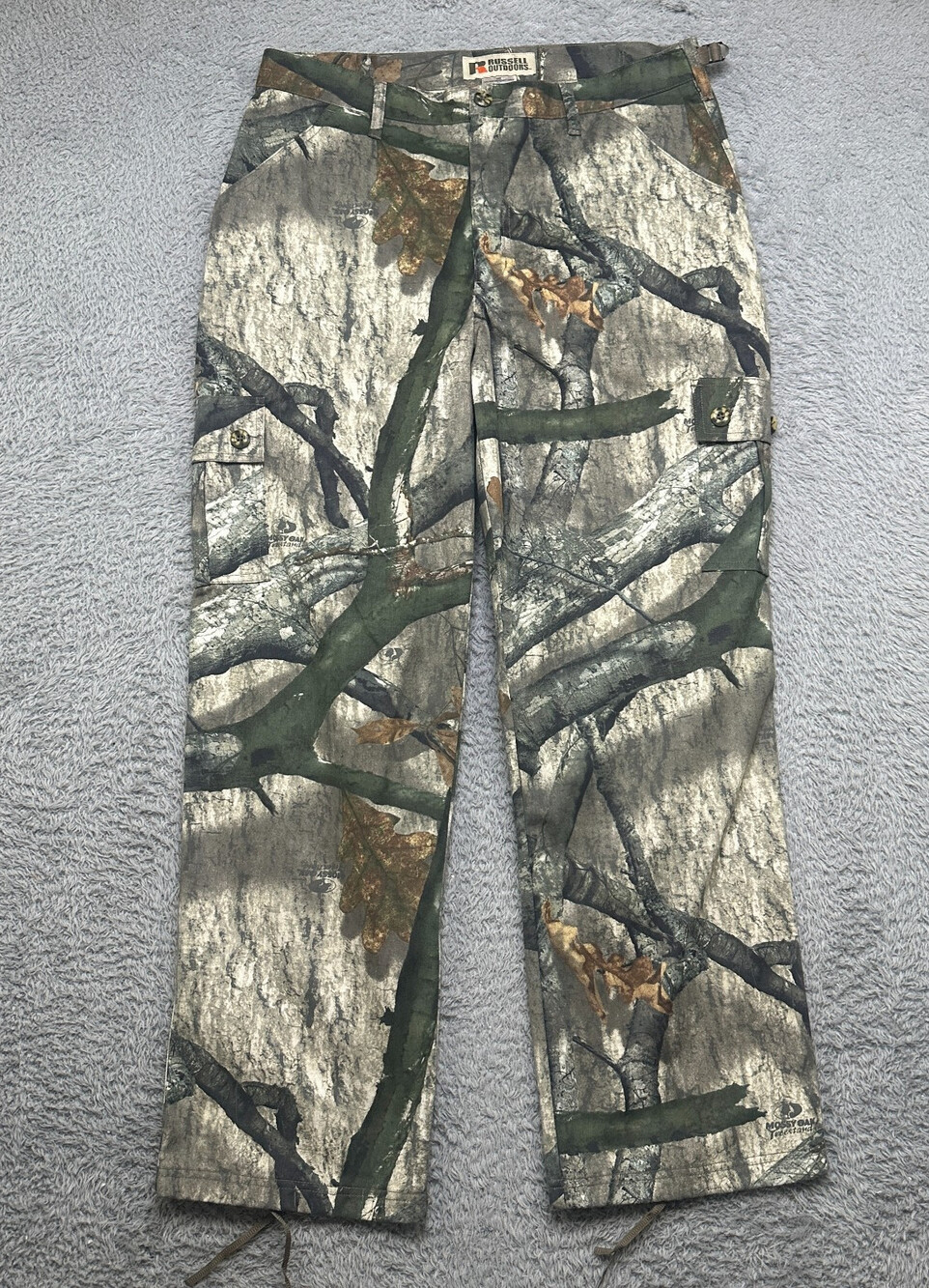 Russel Outdoors Mossy Oak Pants Mens Medium Treestand Camo Midweight Cargo